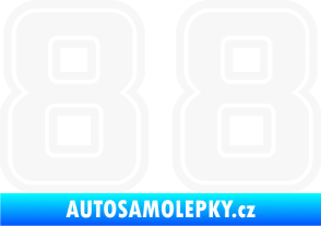 Samolepka Startovní číslo 88 typ 5 bílá