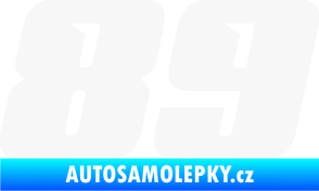 Samolepka Startovní číslo 89 typ 6 bílá