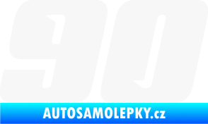 Samolepka Startovní číslo 90 typ 6 bílá