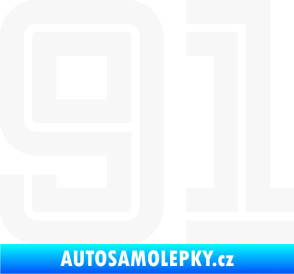 Samolepka Startovní číslo 91 typ 7 bílá