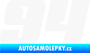 Samolepka Startovní číslo 94 typ 6 bílá