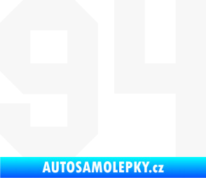 Samolepka Startovní číslo 94 bílá
