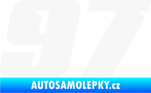 Samolepka Startovní číslo 97 typ 6 bílá