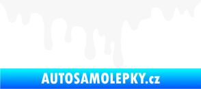 Samolepka Stékající skvrna 002 levá krevní cákanec bílá