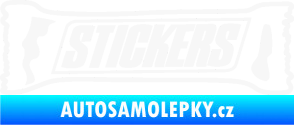 Samolepka Stickers nápis bílá