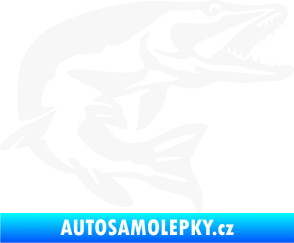 Samolepka Štika 001 pravá bílá