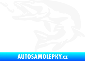 Samolepka Štika 005 levá s návnadou bílá