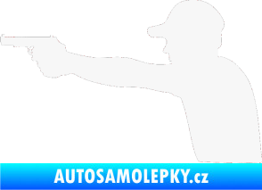 Samolepka Střelec silueta 001 levá bílá
