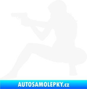 Samolepka Střelkyně 003 levá bílá