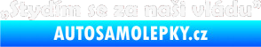 Samolepka Stydím se za naši vládu 002 bílá