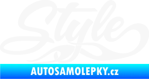 Samolepka Style nápis s plameny bílá