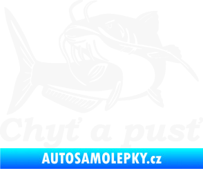 Samolepka Sumec 002 chyť a pusť levá bílá