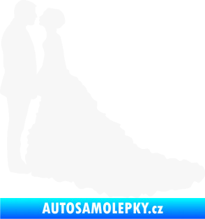 Samolepka Svatba 002 levá bílá