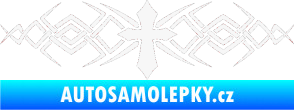 Samolepka Tetování 080 kříž bílá