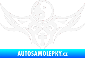 Samolepka Tetování 115 Jin a jang bílá