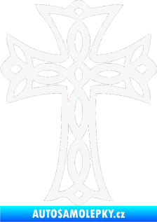 Samolepka Tetování 191 kříž bílá