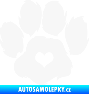 Samolepka Tlapka 006 levá bílá
