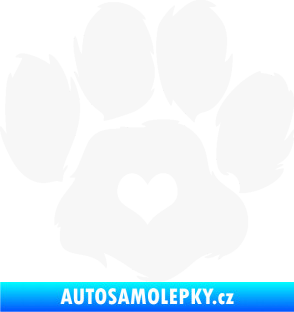 Samolepka Tlapka 006 pravá bílá