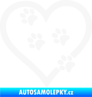 Samolepka Tlapky love 006 levá bílá