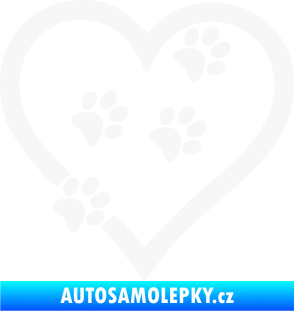 Samolepka Tlapky love 006 pravá bílá