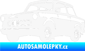 Samolepka Trabant karikatura levá bílá