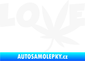 Samolepka Travka 005 love bílá