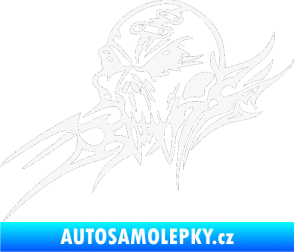 Samolepka Tribal skull levá lebka bílá