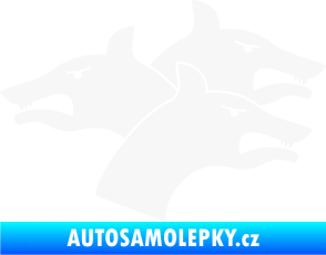 Samolepka Trojhlavý pes kerberos pravá bílá