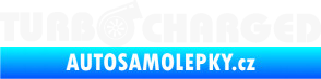Samolepka Turbo charged nápis bílá