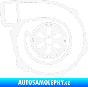 Samolepka Turbo silueta 001  pravá bílá