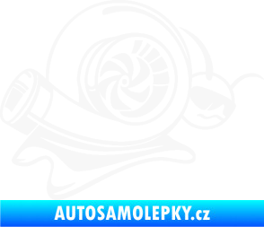 Samolepka Turbo šnek 004 pravá bílá