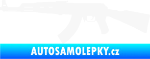 Samolepka Útočná puška AK 47 levá bílá