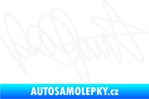 Samolepka Valentino Rossi podpis bílá