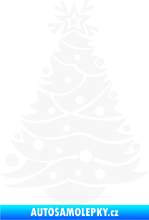 Samolepka Vánoční stromeček 002 bílá
