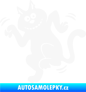 Samolepka Veselá kočka levá bílá