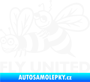 Samolepka Veselé vosy fly united levá bílá