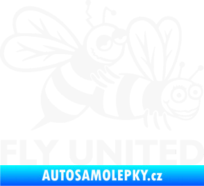 Samolepka Veselé vosy fly united pravá bílá