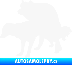 Samolepka Veselí pejsci levá bílá