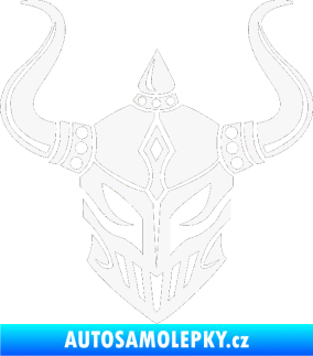 Samolepka Vikingská helma bílá