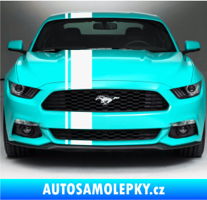 Samolepka Viper pruhy 2 cm + 16 cm bílá