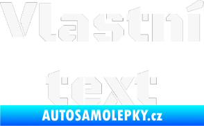 Samolepka Vlastní text - Black Ops bílá