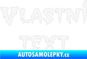 Samolepka Vlastní text - QTGhoul Face bílá