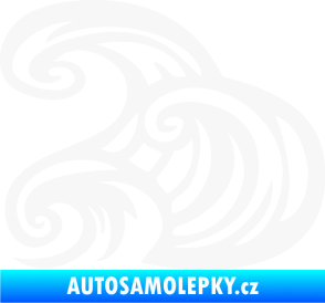 Samolepka Vlny 004 levá moře bílá