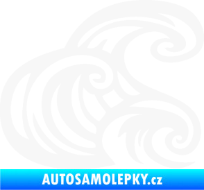 Samolepka Vlny 004 pravá moře bílá