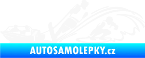Samolepka Vodní lyžování a surf levá bílá