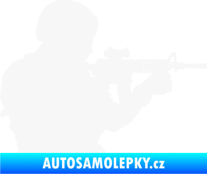 Samolepka Voják 005 pravá bílá