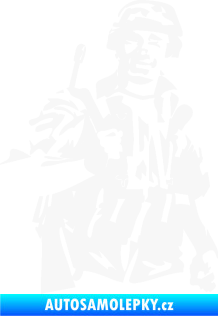 Samolepka Voják 014 pravá bílá