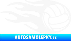 Samolepka Volejbalový míč 002 pravá bílá
