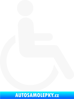 Samolepka Vozíčkář 002 invalida - pravá bílá