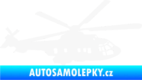 Samolepka Vrtulník 003 pravá helikoptéra bílá